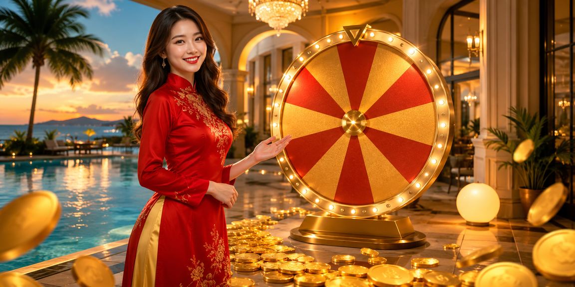 Cô gái áo dài Đà Lạt tham gia chương trình lucky draw khuyến mãi trực tuyến