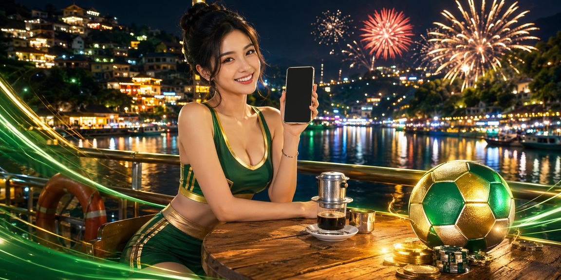 Người dùng tại Sa Pa nhâm nhi cà phê và theo dõi kết quả xổ số Keno trên điện thoại